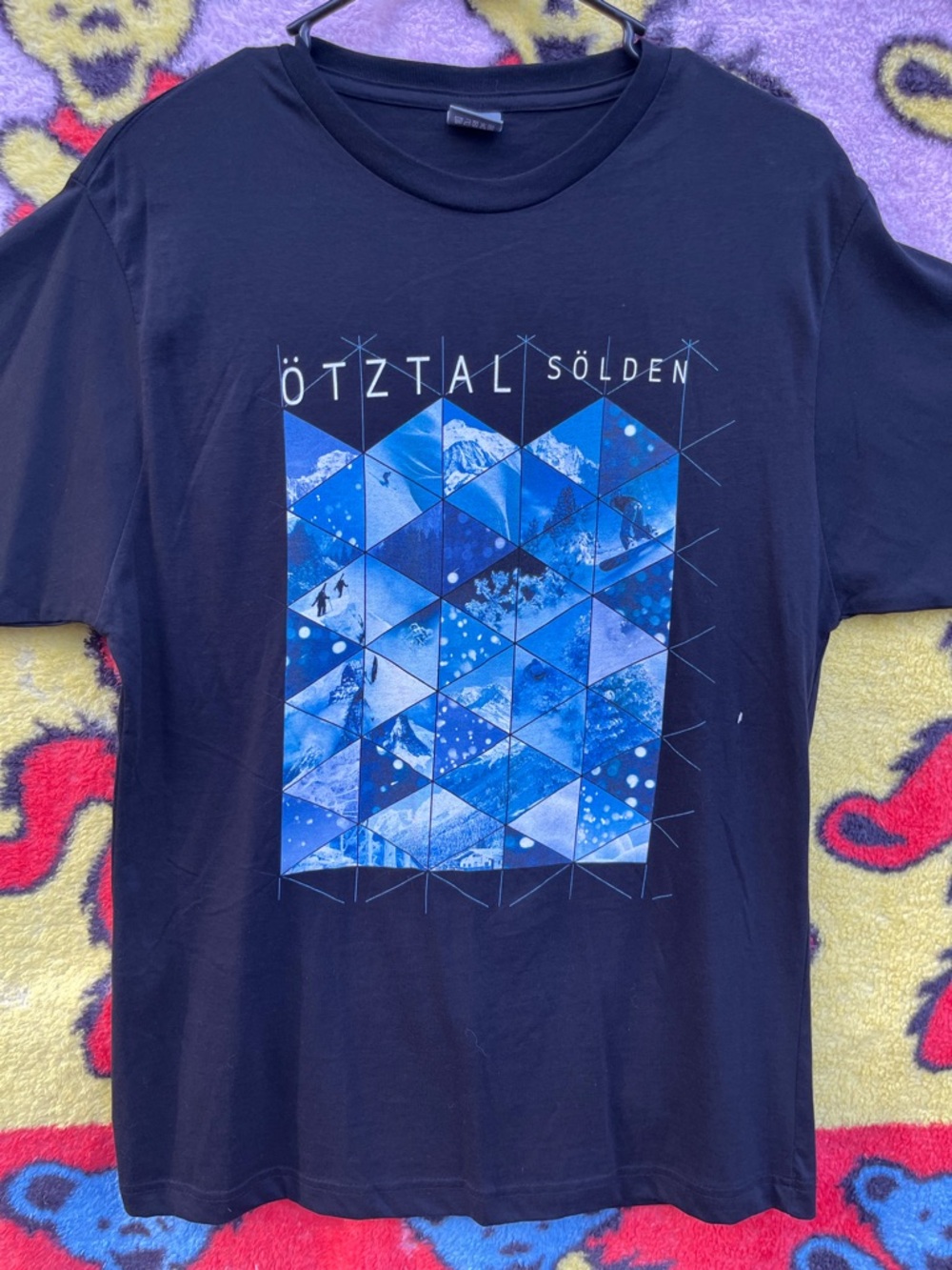 Ötztal Sölden Austria Ski Resort Navy Graphic T-Shirt L alma mater